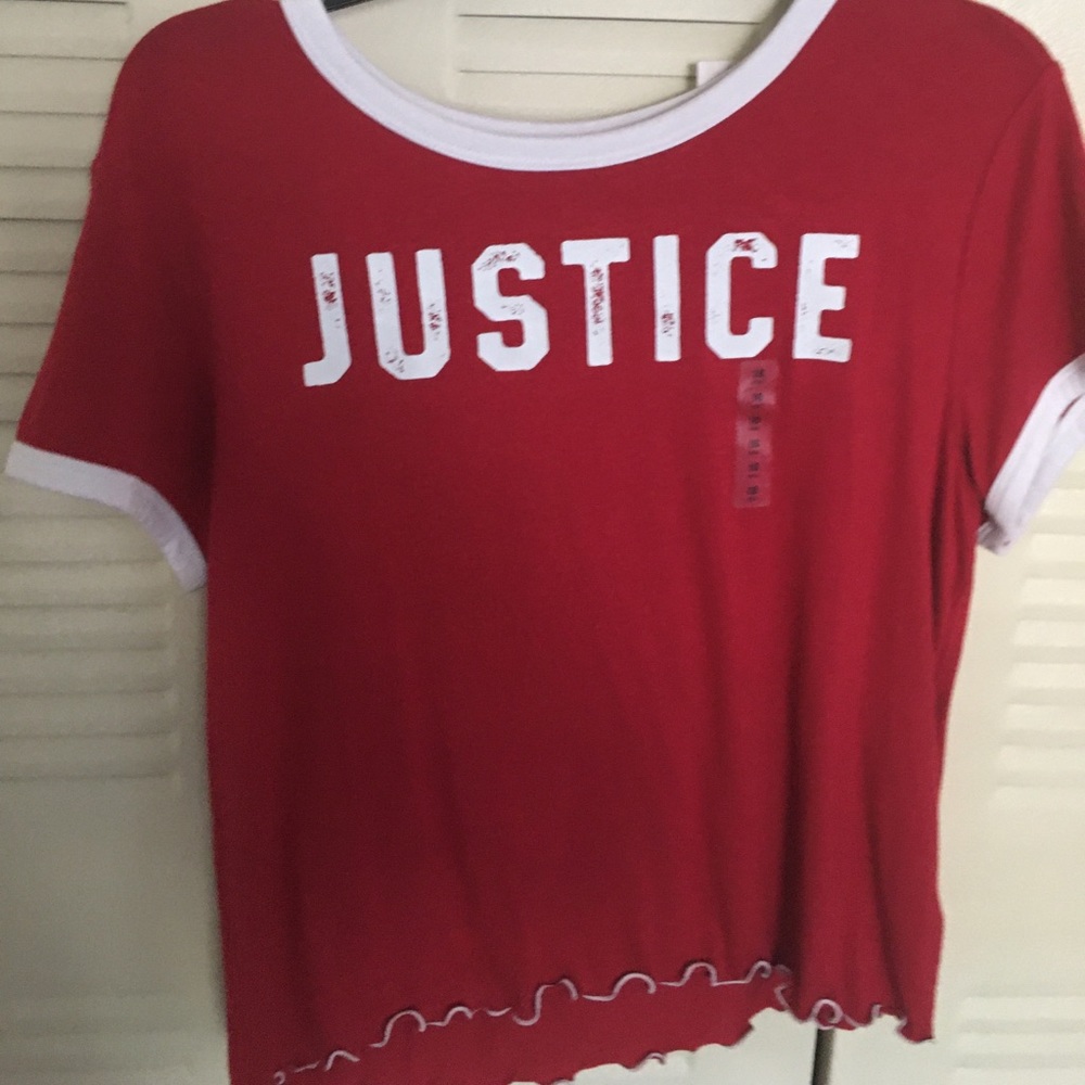 Red justice tee